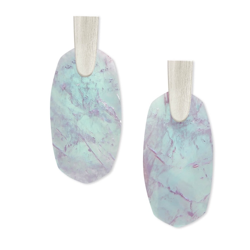 Aargon Silver Drop in Amethyst Dichroic Glass